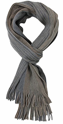 Rotfuchs Strickschal Herrenschal Damenschal Unisex Wolle gestreift feinstrick mit Fransen mehrfarbig von Rotfuchs