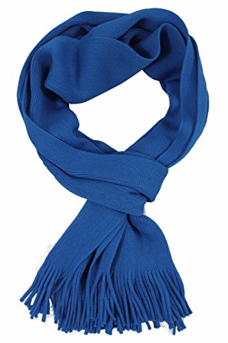 Rotfuchs Strickschal einfarbig Herrenschal Damenschal hell blau 100% Wolle (Merino) von Rotfuchs