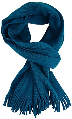 Rotfuchs Strickschal einfarbig modisch 100% Wolle feinstrick (Merino) ((L X B) 170 x 25 cm, petrol) von Rotfuchs