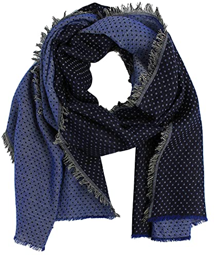 Wollschal Unisexschal XXL Oversize dünn elegant edel leicht fein mit Punkt-Muster von Rotfuchs