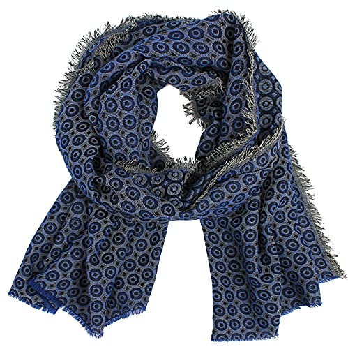 Wollschal Unisexschal XXL Oversize elegant edel leicht fein dünn mit Jacquard-muster von Rotfuchs