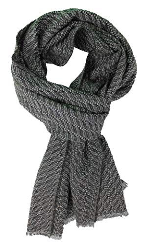 Wollschal Webschal Winterschal Herrenschal 200 x 37 cm reine Merinowolle made in Germany von Rotfuchs