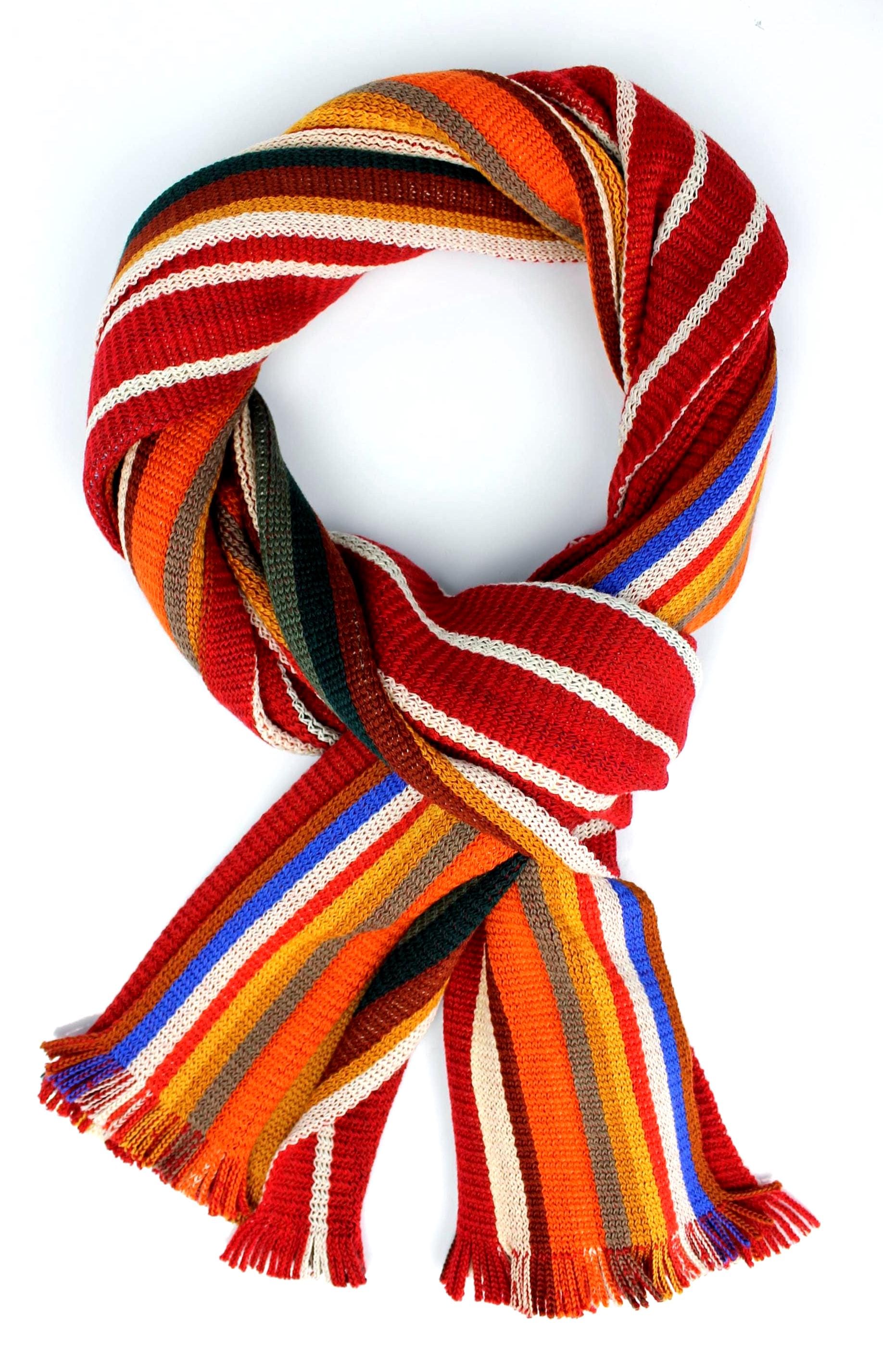 Herrenschal Damenschal Wollschal Streifen Modisch Multicolor Aus 100% Wolle Made in Germany von RotfuchsOnlineShop