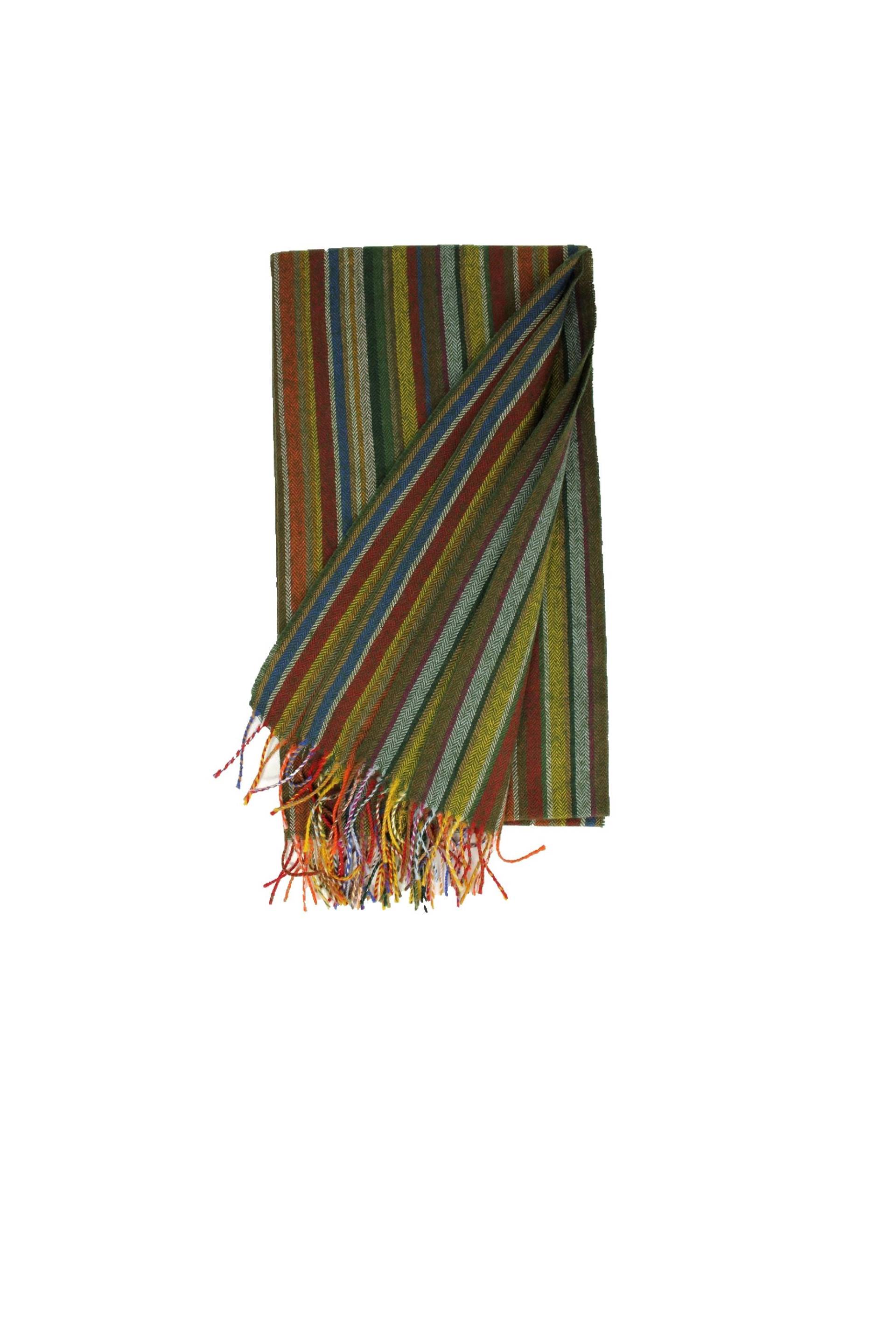 Herrenschal Damenschal Wollschal Webschal Fischgrät Modisch in Grün Aus 100% Wolle " Made Germany" von RotfuchsOnlineShop