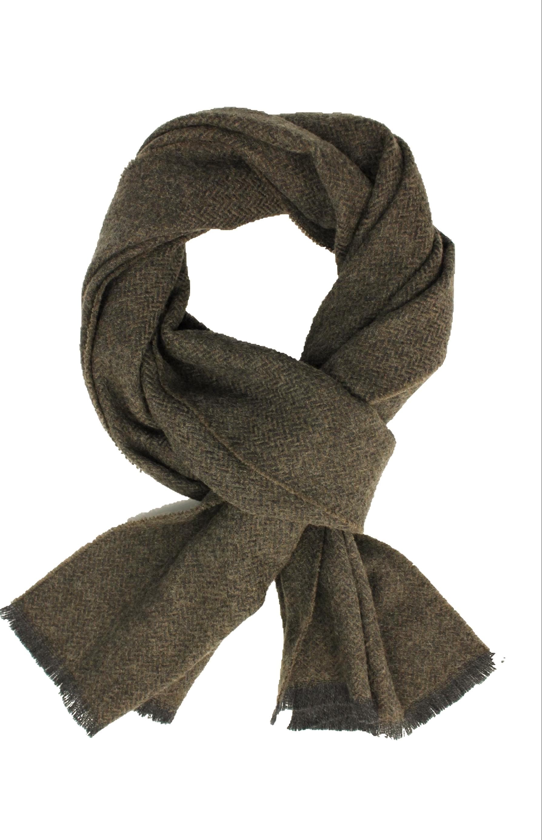 Herrenschal Damenschal Wollschal Webschal in Braun Aus 100% Wolle " Made Germany" von RotfuchsOnlineShop