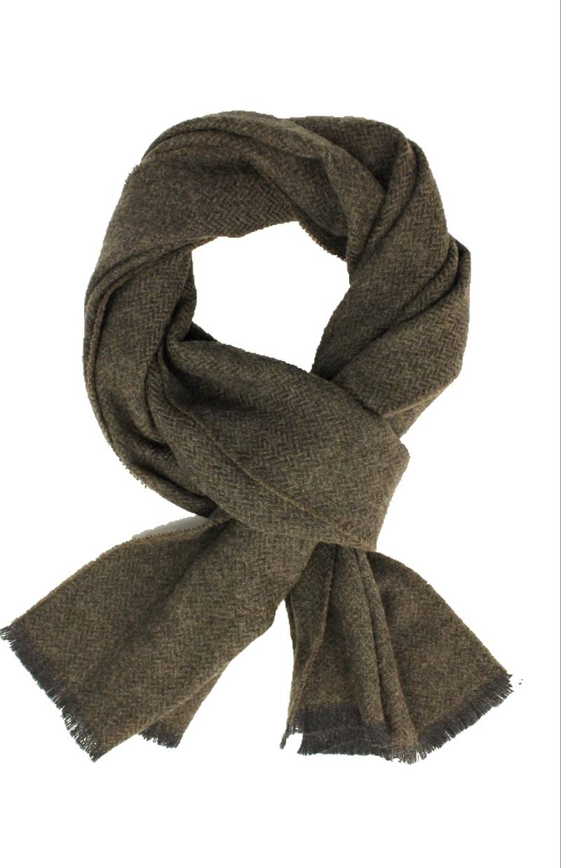 Herrenschal Damenschal Wollschal Webschal in Braun Aus 100% Wolle " Made Germany" von RotfuchsOnlineShop