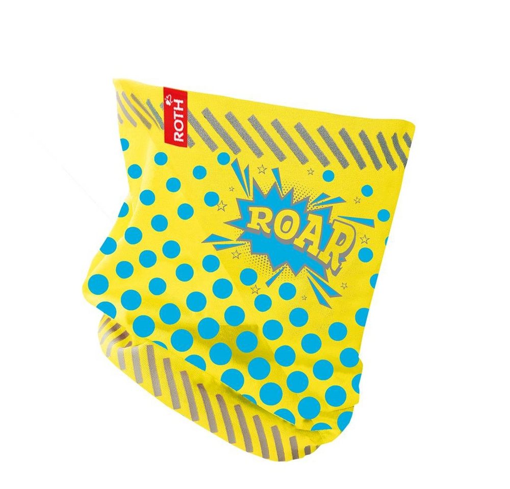 Roth Halstuch Jersey Schlauchschal Roar, Gelb, 50-54 cm, reflektierend, für Kinder 5-8 Jahre von Roth