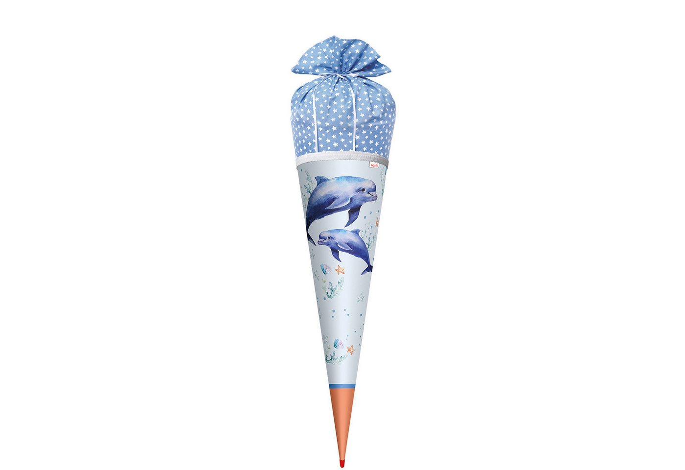 Roth Schultüte Roth Schultüte 70cm Lieblingsstück Delfin Duo rund Rot(h)-Spitze von Roth