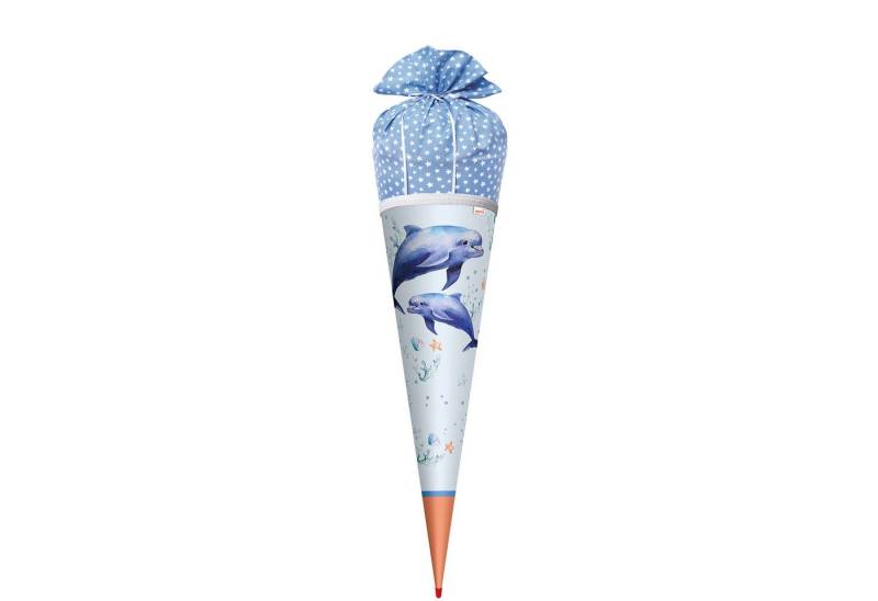 Roth Schultüte Roth Schultüte 70cm Lieblingsstück Delfin Duo rund Rot(h)-Spitze von Roth