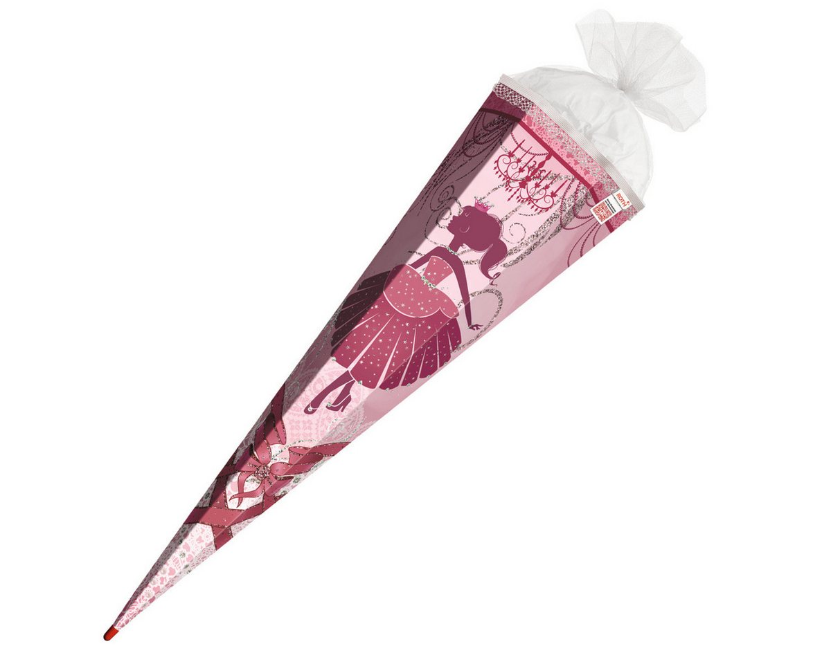 Roth Schultüte Roth Schultüte Ballerina Glitter eckig Tüllverschluss Rüschenborte von Roth