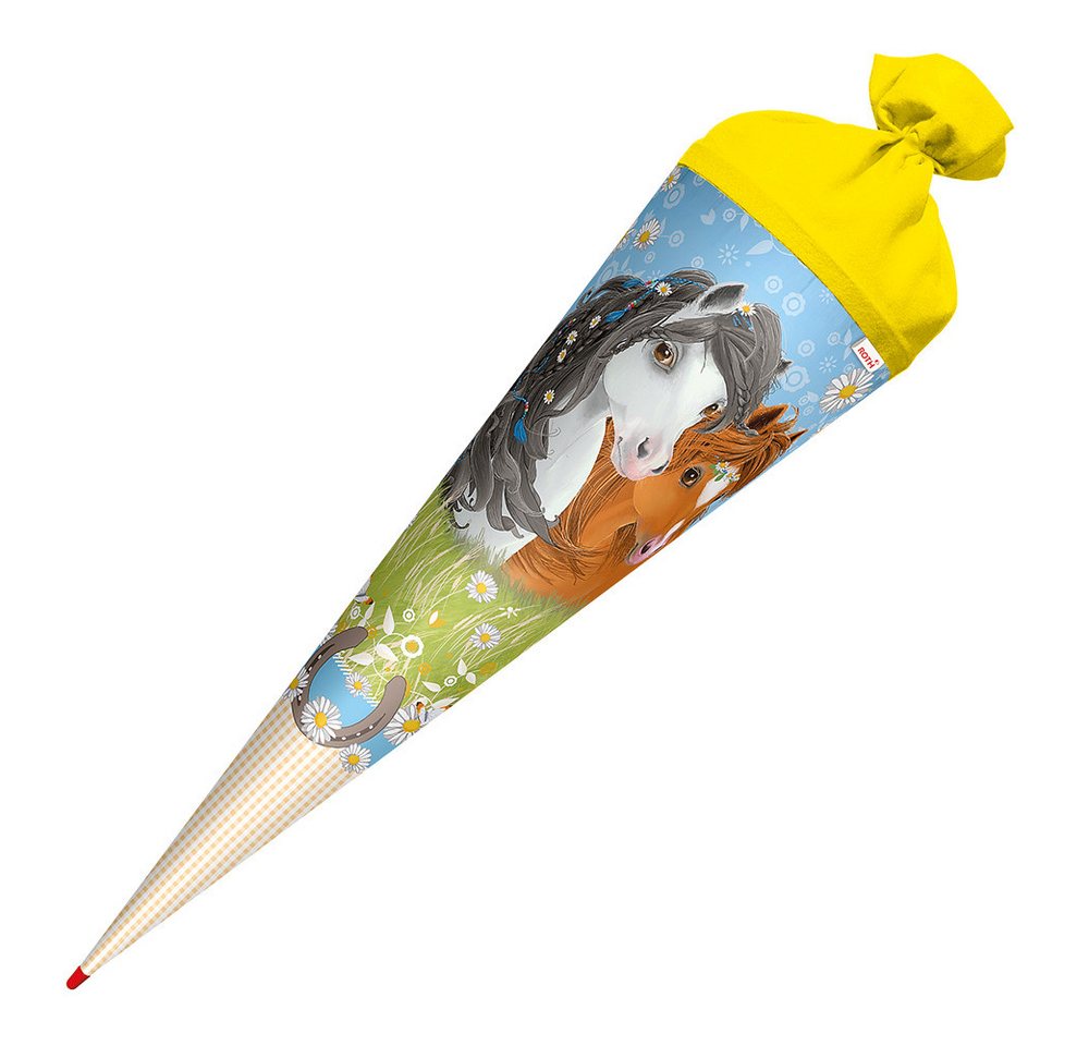 Roth Schultüte Roth Schultüte Blumenpferde rund Schutzspitze Filzverschluss 70cm von Roth