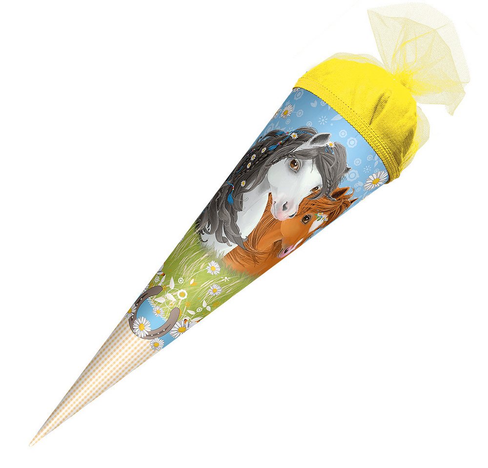 Roth Schultüte Roth Schultüte Blumenpferde rund Tüllverschluss 50cm von Roth