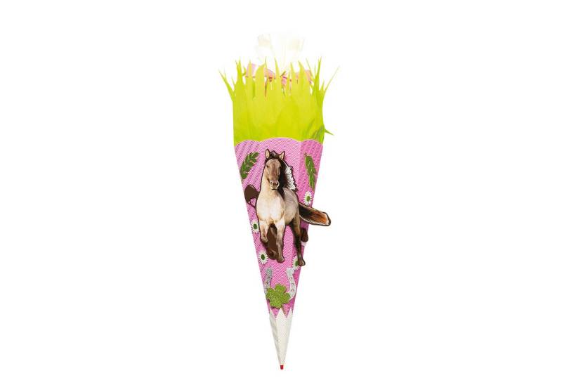 Roth Schultüte Roth Schultüten-Bastelset Pferdeträume, 68cm, eckig, Kreppverschluss, Verschluss Krepp von Roth