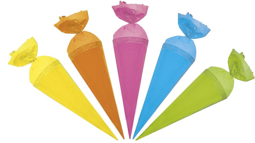 Roth Schultüte Unitüten farbig 5er Set 15 cm von Roth