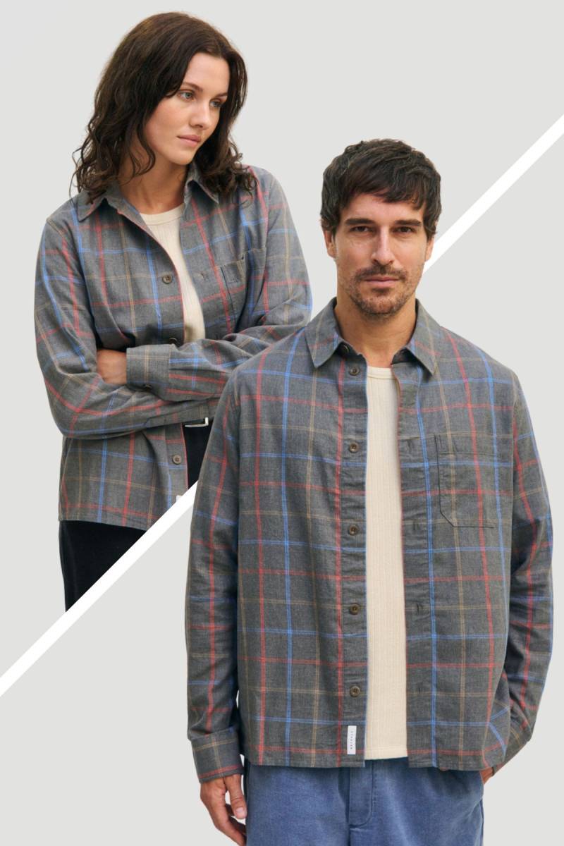 Hemd Casual Checked Grau von Rotholz