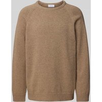 ROTHOLZ Strickpullover mit Raglanärmeln Modell 'Smiley' in Beige, Größe L von Rotholz