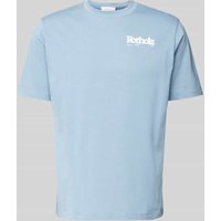 ROTHOLZ T-Shirt mit Label-Print Modell 'Retro Logo' in Hellblau, Größe L von Rotholz