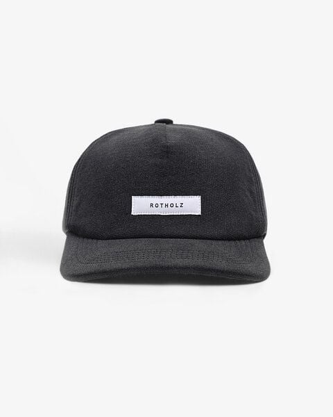 Rotholz Fleece Floppy Cap Bio Baumwolle - Washed Black von Rotholz