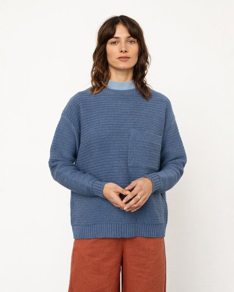 Rotholz Gerippter Strickpullover Bio- Baumwolle von Rotholz