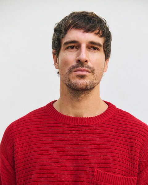 Rotholz Gerippter Strickpullover Bio Baumwolle von Rotholz