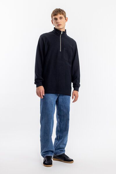 Rotholz Half Zip Sweatshirt aus Bio-Baumwolle von Rotholz