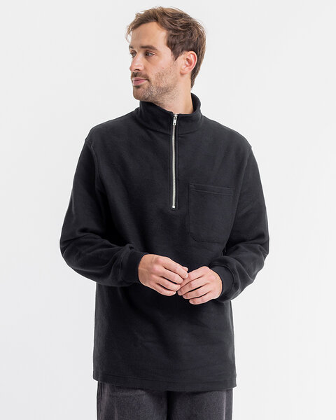 Rotholz Half Zip Sweatshirt aus Bio-Baumwolle von Rotholz