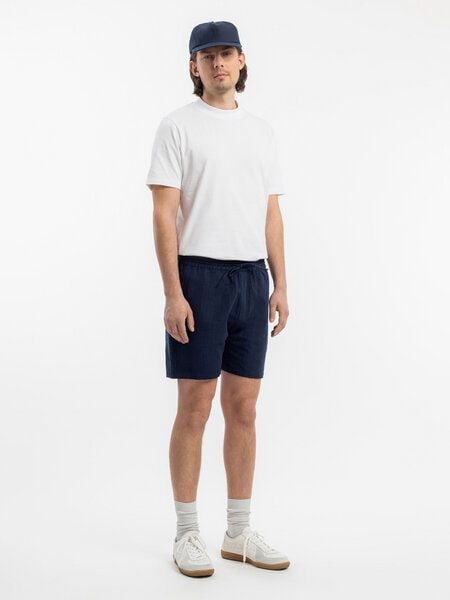 Rotholz Kurze Hose - Everyday Short Midnight Stripe - aus einem Bio-Baumwoll/Leinen Mix von Rotholz