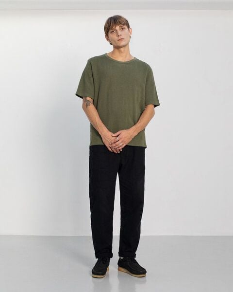 Rotholz Schweres Geripptes T-Shirt aus Bio Baumwolle von Rotholz