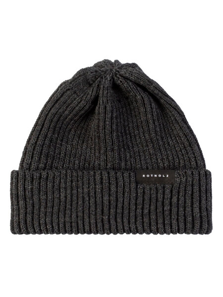 Rotholz Short Ribbed Merino Beanie von Rotholz