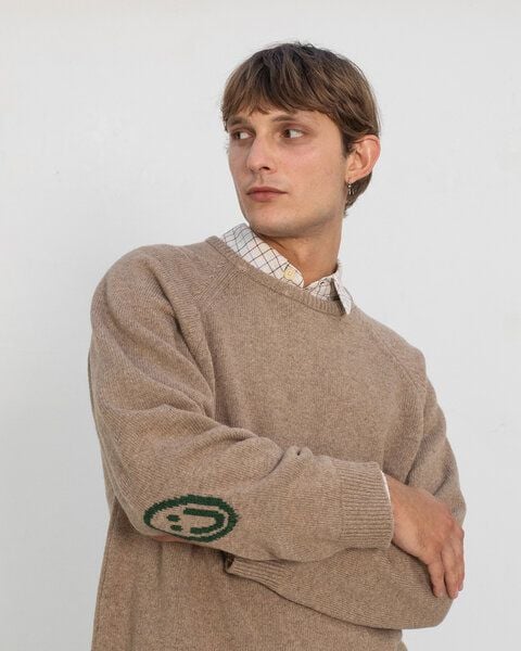 Rotholz Smiling Strickpullover aus recycelter Wolle von Rotholz