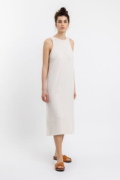 Rotholz Strick Kleid aus Bio-Baumwolle Off-White von Rotholz