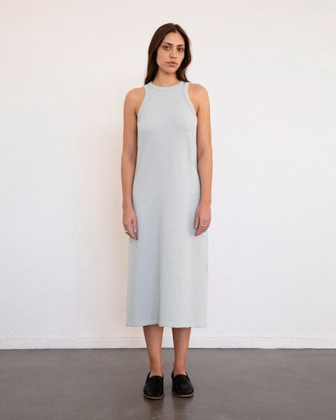 Rotholz Strick Sommerkleid Bio Baumwolle - Grau von Rotholz