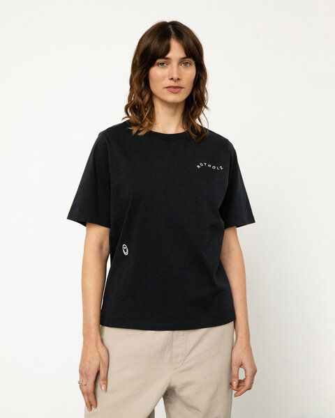 Rotholz Wavy Logo T-Shirt Bio Baumwolle von Rotholz