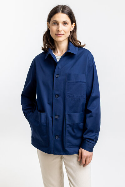 Rotholz Workwear Jacke aus Bio Canvas Blau von Rotholz