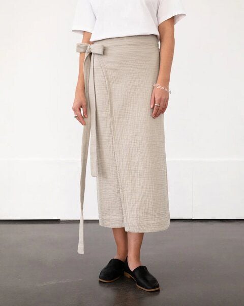 Rotholz Wrap Skirt Muslin Washed Sand von Rotholz