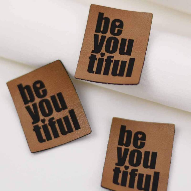 Label Aufnäher Kunstleder Be You Tiful, Beautiful, Zum Aufnähen, Beautiful Label Aufnäher Kunstleder Be You Tiful, Beautiful, Zum Aufnähen, Beautiful von Rotkaehlchen