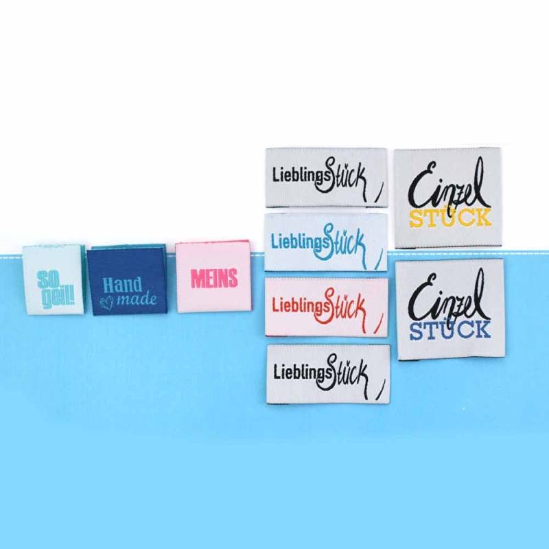 Label-Set Einzelstück Webetiketten, Set Etikette, Einzelstück Aufnäher, Aufnäher Set, Labels, Einzelstück, Lieblingsstück von Rotkaehlchen