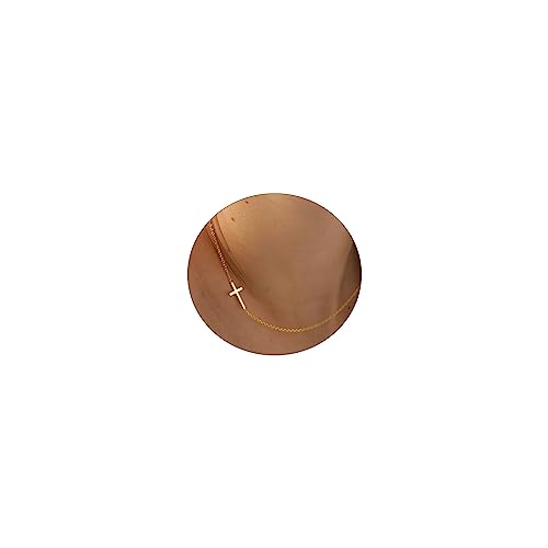 Cross Necklace for Women 14K Gold Plated Sideways Cross Pendant Minimalist Necklace Dainty Simple Cross Choker Trendy Cute Layered Chain Faith Jewelry Gift for Girls Kids Cross Necklace for Women 14K Gold Plated Sideways Cross Pendant Minimalist Necklace Dainty Simple Cross Choker Trendy Cute Layered Chain Faith Jewelry Gift for Girls Kids von Rotnso