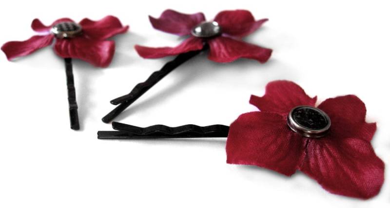 Hortensienblüten Bobby Pins Harlekin, Barock, Juwelen-Trio Hortensienblüten Bobby Pins Harlekin, Barock, Juwelen-Trio von Rottengirl