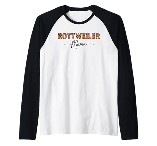 Leopardenmuster Rottweiler Mama Rottweilers Rottie Raglan von Rottweiler Dog Lover Gifts