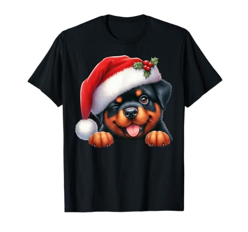 Rottweiler Weihnachtsmütze mit Weihnachtsmann-Motiv, für Mama und Papa T-Shirt Rottweiler Weihnachtsmütze mit Weihnachtsmann-Motiv, für Mama und Papa T-Shirt von Rottweiler Dog Tees NYC