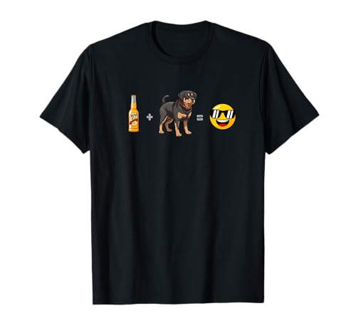 Rottweiler + Bier Hund Papa Happy Men Pet Lover T-Shirt von Rottweiler Lovers2024