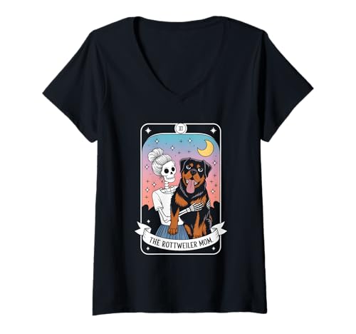 Damen Die Rottweiler Mama T-Shirt mit V-Ausschnitt Damen Die Rottweiler Mama T-Shirt mit V-Ausschnitt von Rottweiler Mama Tarot