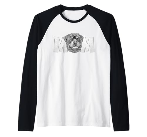 Rottweiler Mom, Damen Rottweiler Hund Raglan Rottweiler Mom, Damen Rottweiler Hund Raglan von Rottweiler Mom DM