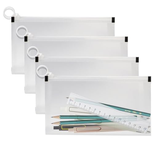 Roucerlin Kleines transparentes Federmäppchen mit Reißverschluss, transparente Reise-Reißverschlusstaschen, multifunktionaler Stifthalter, tragbare transparente Make-up-Kosmetiktasche für Roucerlin Kleines transparentes Federmäppchen mit Reißverschluss, transparente Reise-Reißverschlusstaschen, multifunktionaler Stifthalter, tragbare transparente Make-up-Kosmetiktasche für von Roucerlin