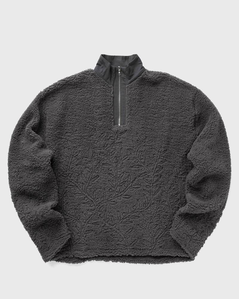 Rough. FLEECE TROYER OLIVE men Half-Zips grey in Größe:S von Rough.