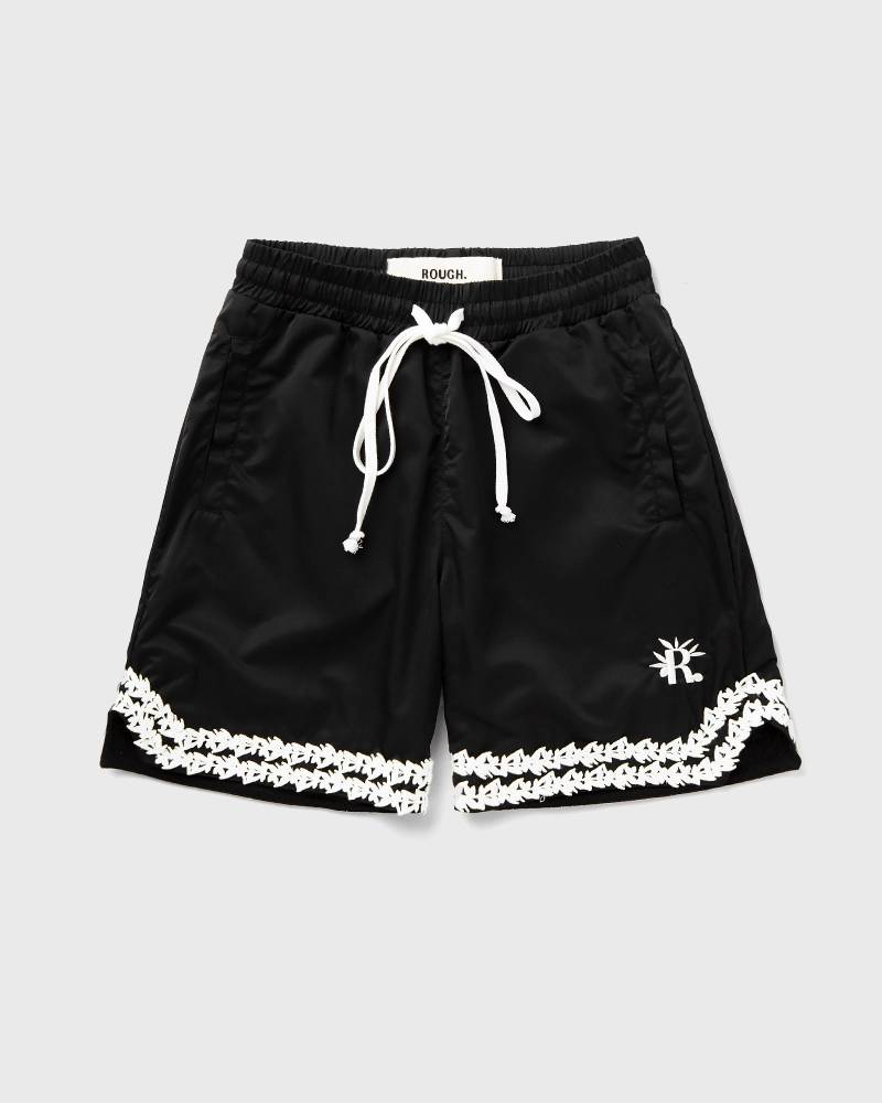 Rough. MESH SHORTS WITH KNITTED OLIVES men Casual Shorts black in Größe:M von Rough.
