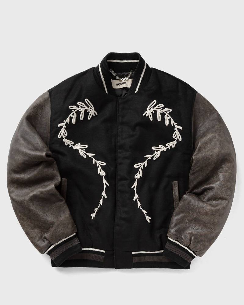 Rough. VINTAGE VARSITY JACKET men Bomber Jackets|College Jackets black|brown in Größe:XL von Rough.