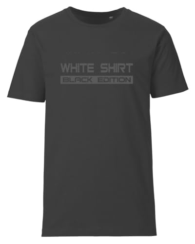 Bio T-Shirt Herren schwarz Deep Contrast Spruch White Shirt XXL von Roughtex