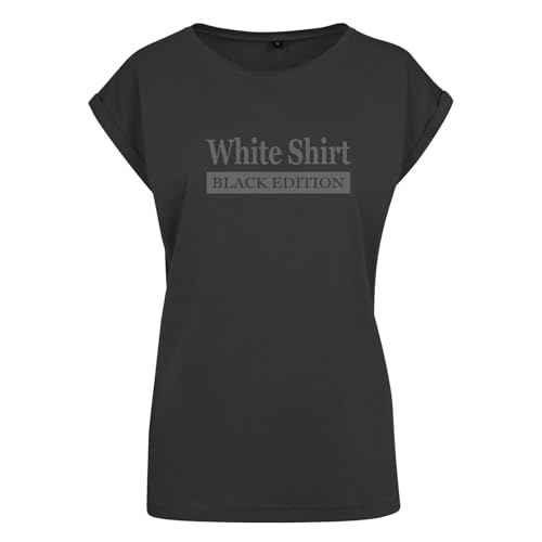 Roughtex Damen T-Shirt Schwarz - Statement Shirt mit 2 ironischen Sprüchen Black Edition - Fair produziert, lokal Bedruckt, Relaxed Fit Edition M von Roughtex